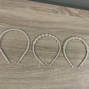 Faux Pearl Headband Set